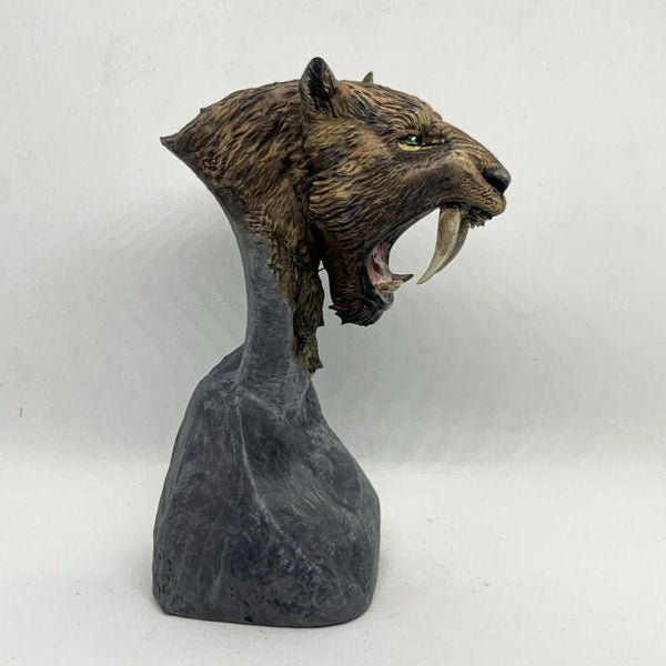 Smilodon populator bust - Dino and Dog Miniatures