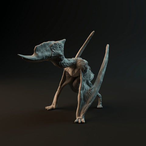 Dsungaripterus walking - Dino and Dog Miniatures