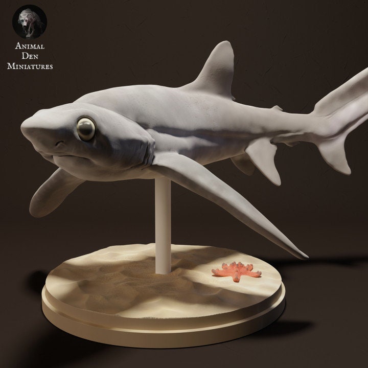 Big Eye Thresher Shark - UNPAINTED - Animal Den Miniatures