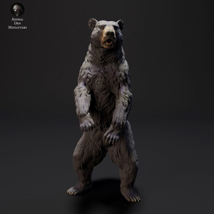 Black Bear Standing - UNPAINTED - Animal Den Miniatures