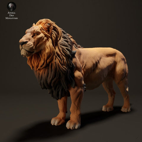 Lion - UNPAINTED - Animal Den Miniatures